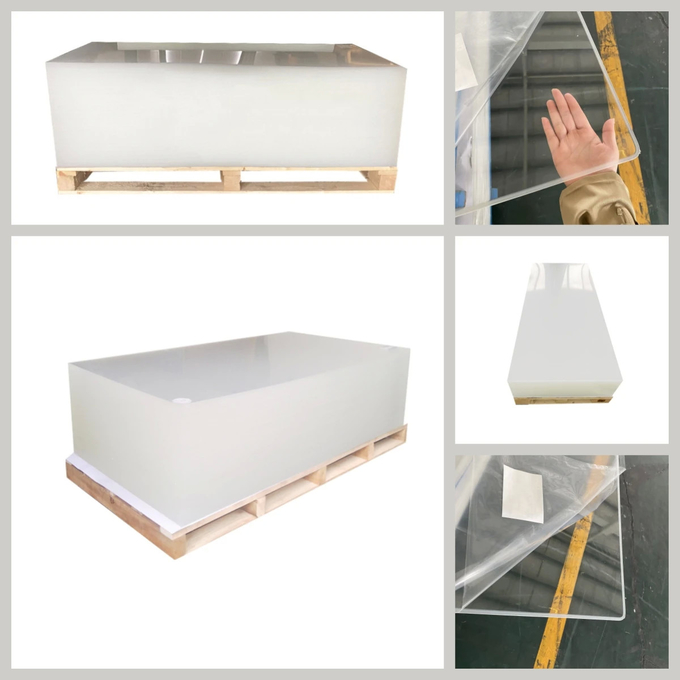 Anti Yellowing Customized Clear Acrylic Sheet Thick PMMA Panel For Outdoor Window CNC Cutting 10mm