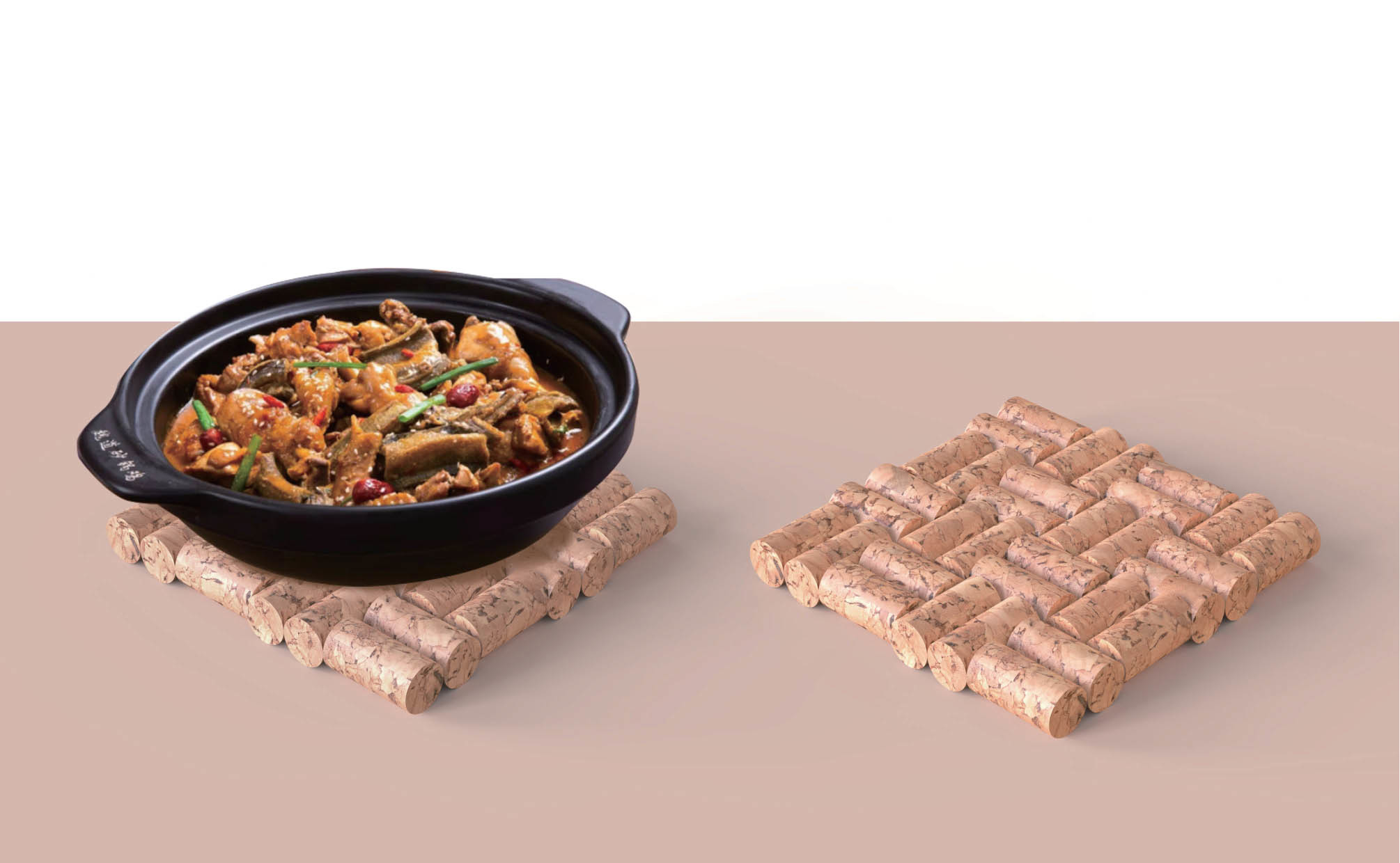 8" X 8" Wine Cork Trivet Hot Pad Placemat Heat Insulation Innoxious