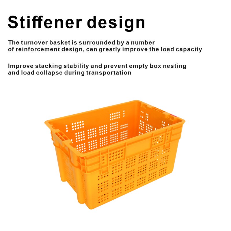 600x400x310mm Mesh Style Plastic Storage Crate for Harvest Foldable and Easy to Clean