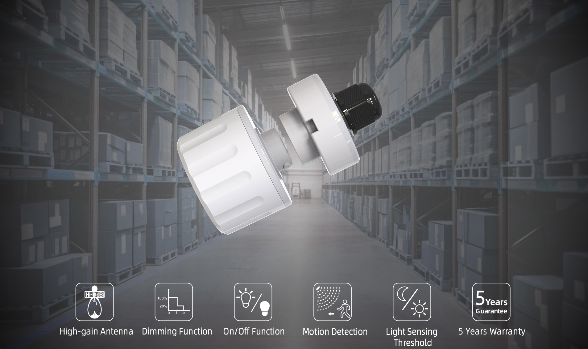 MC079D 99C DC Controller Microwave Motion Sensor IP65 Waterproof For Warehouses