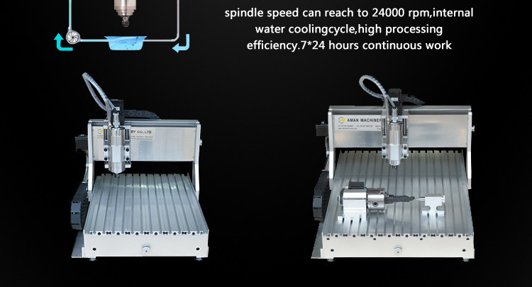 CNC router for marble engraving 3040 4 axis 3d cnc router High precision AMAN3040 cnc carving machine