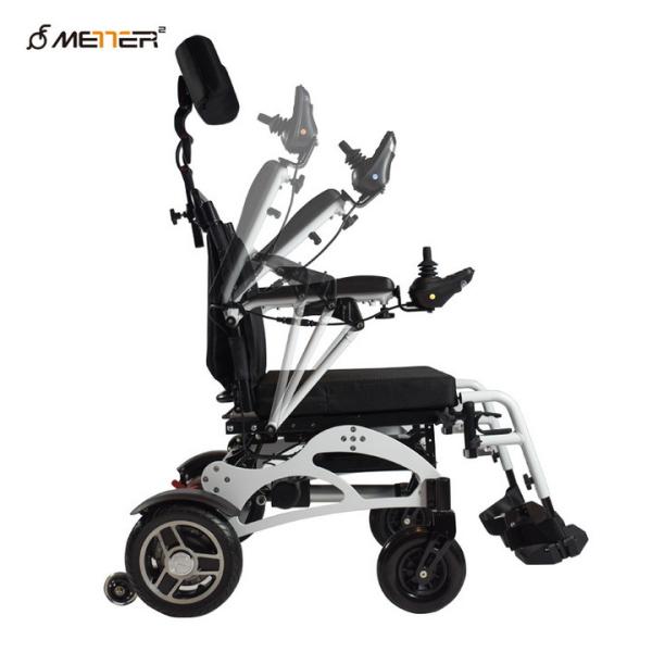 Aluminum Electric Collapsible Wheelchair 120kg Load Lightweight