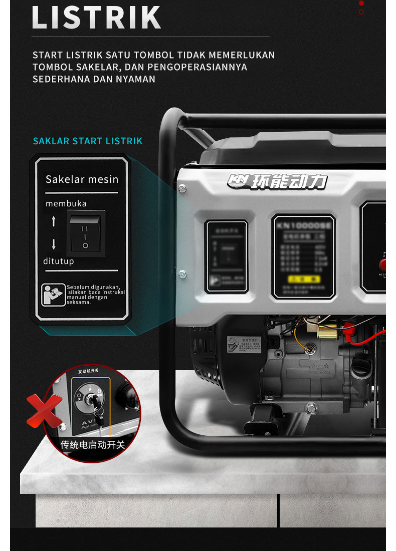4 Kw 5kw 10kw Gasoline Power Generators Portable Motor Mini