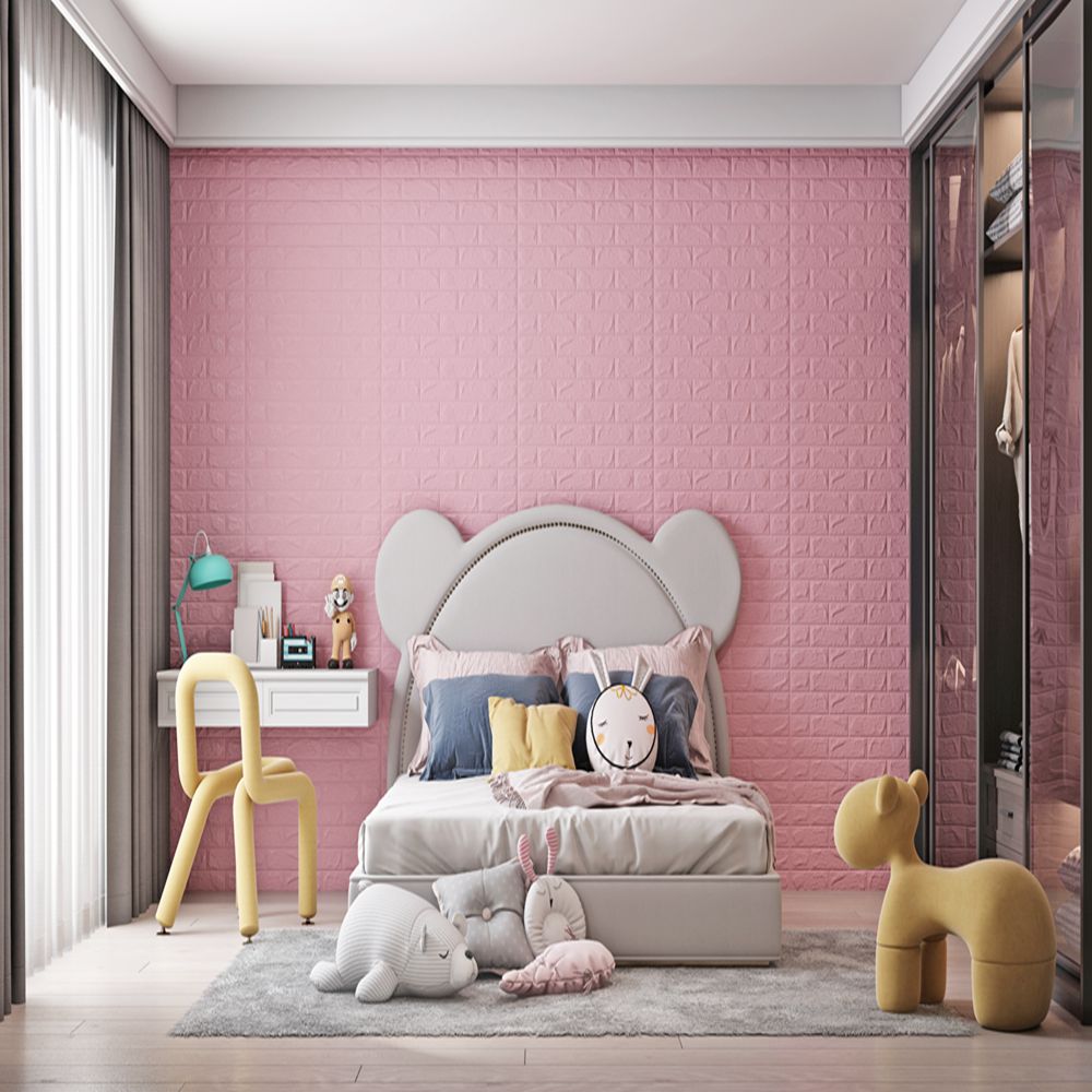Soft Packages Design Style Waterproof Moistureproof 3D PE Foam Brick Wall Sticker 10mm Thick White Color Wall Decor Wallpaper
