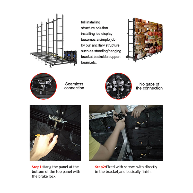 Hongwei 4k Rental Use LED Panel Displays For Stage Background P4.8 P3.9 P2.9mm