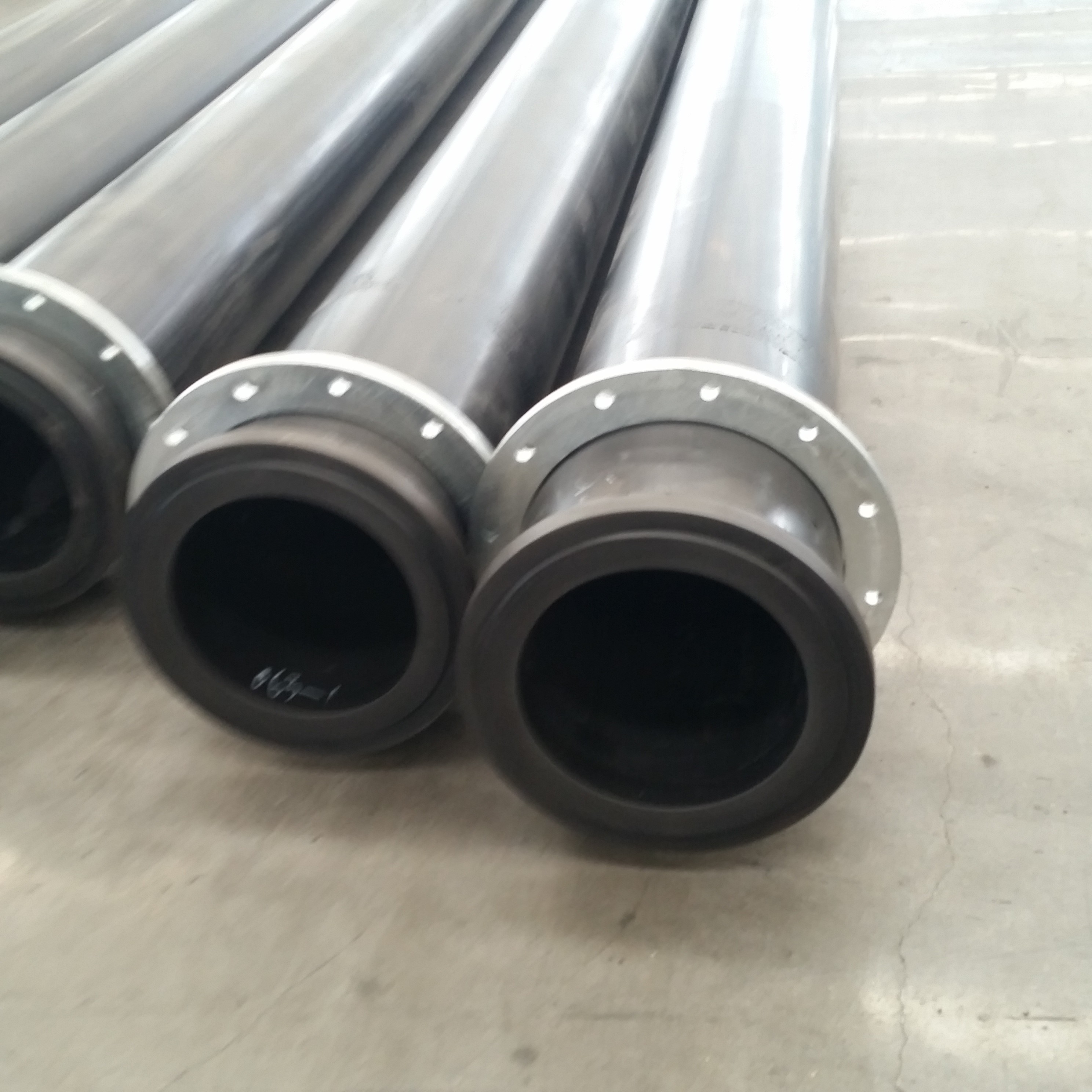 Wear Resistant UHMWPE Pipe With Flanged Connections And Accessories