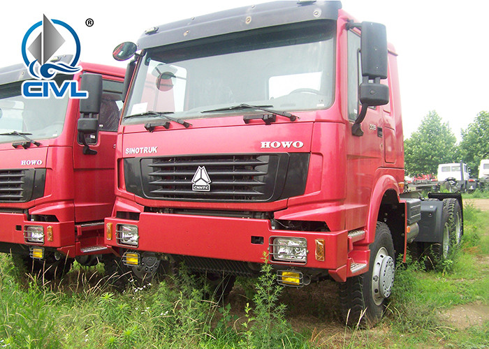 336HP 371HP 60 Ton Semi Trailer Truck with 6x6 Wheel Drive EURO II Standard , Off Road Model