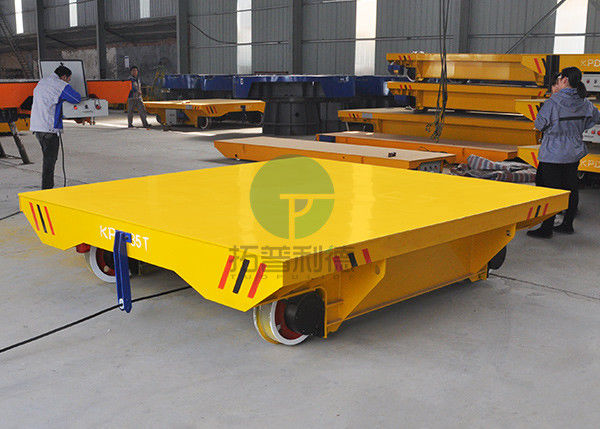 Flatbed Automatic Motorized Rail Guided Foundry Industry Transfer Carts Suppliers