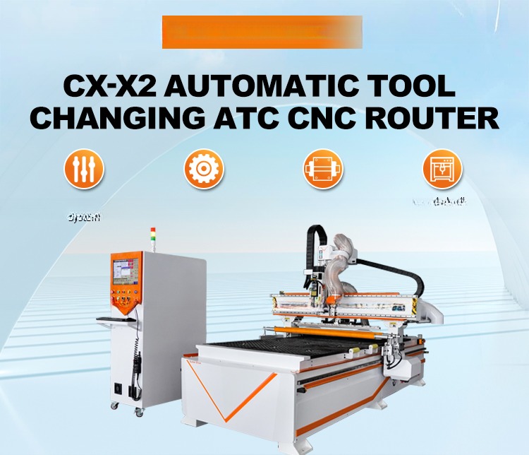 1325 CNC Wood Engraving Machine With Automatic Tool Changer 1300x2800x200mm