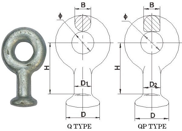 QP, QH & Q Type Ball Head Shackles