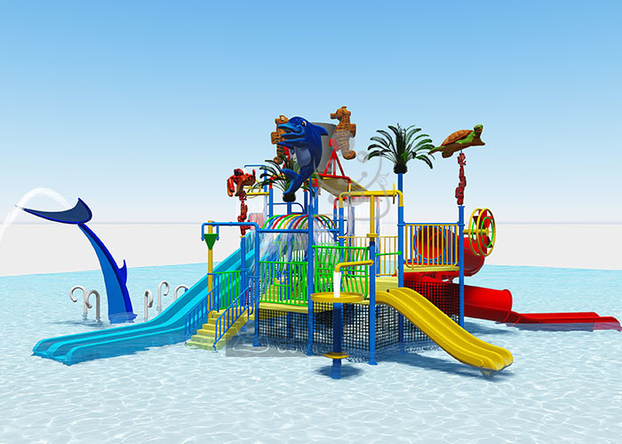 FRP Material Outdoor Water Park Equipment With Custom Construction Area