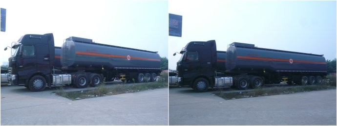Customized Petrol Tank Semi Trailer , Gas Tank Trailer ISO Standard