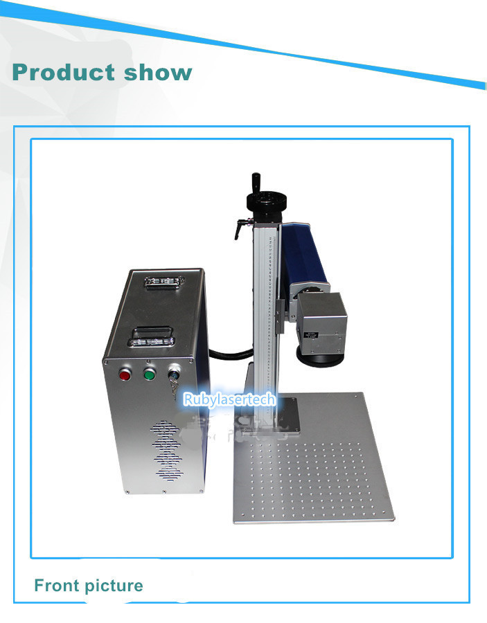 100X100mm 300X300mm Lifting Plat Form Ipg20W Split Type Fiber Marking machine for Jewelry Gold Brass Marking