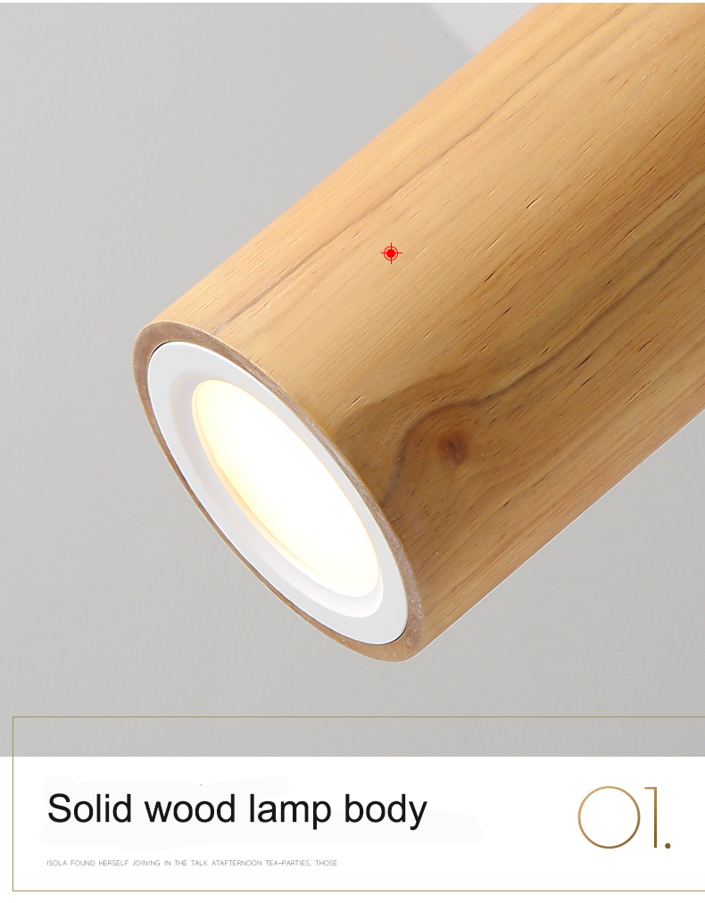 Nordic style round and square solid wood corridor led ceiling light living room Aisle wood led down light(WH-WA-57)