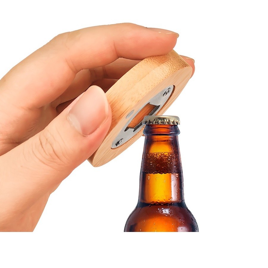 Customized Logo Creative Sublimation Wooden Magnetic Bottle Opener For Sublimation Printing