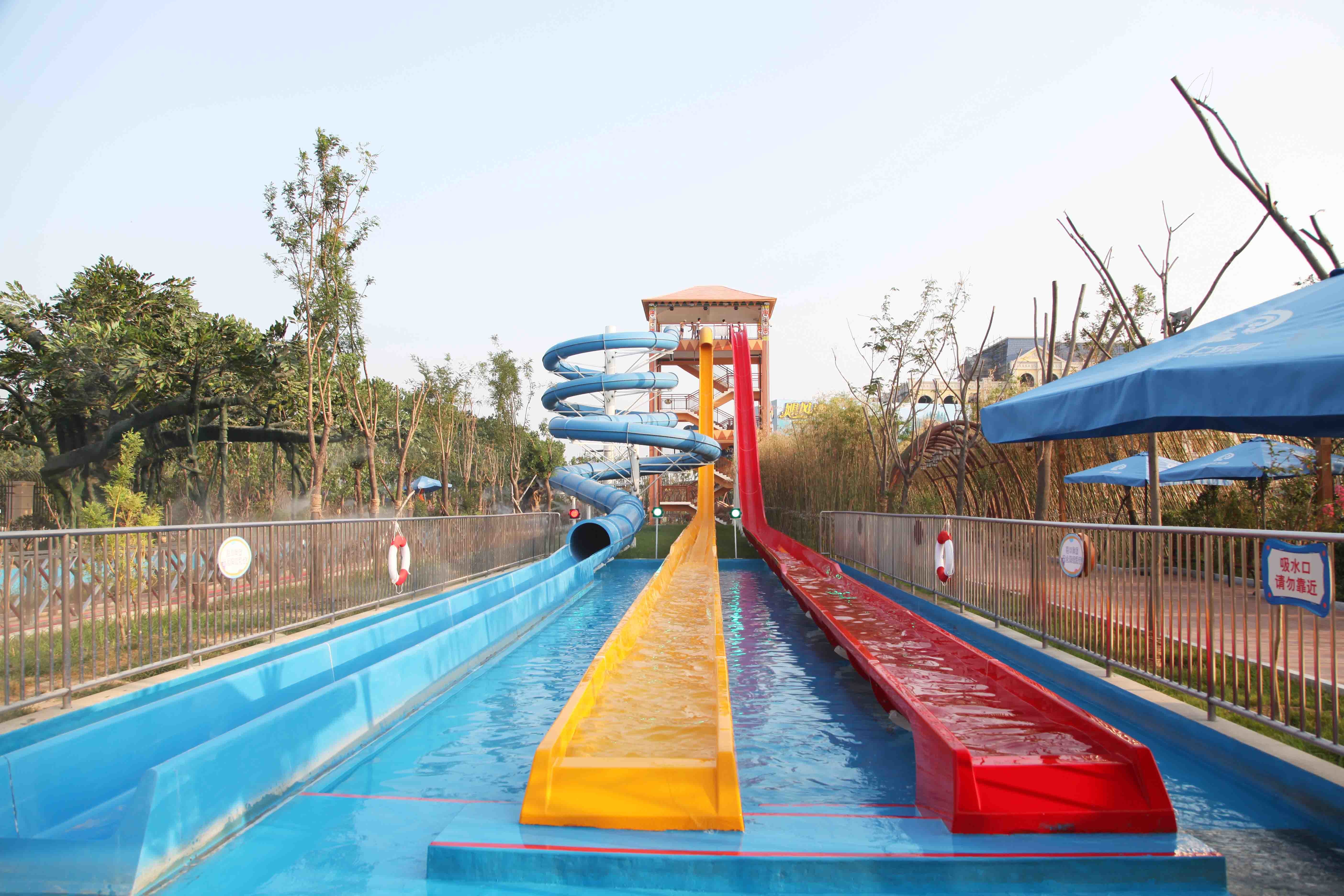 Oragne High Speed Slide Custom Water Slides Common Aqua Park Facility