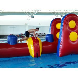 Commercial Aqua Fun Inflatable Slide / Water Blow Up Obstacle Course For
