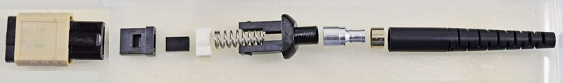 CATV CCTV Fiber Optic Accessories , Mpo Mm Connector For 3mm Cable