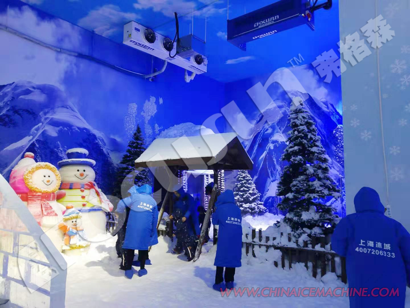 Simens Control System Snow Falling Machine 1500kg/24hours for Indoor Snowfalling