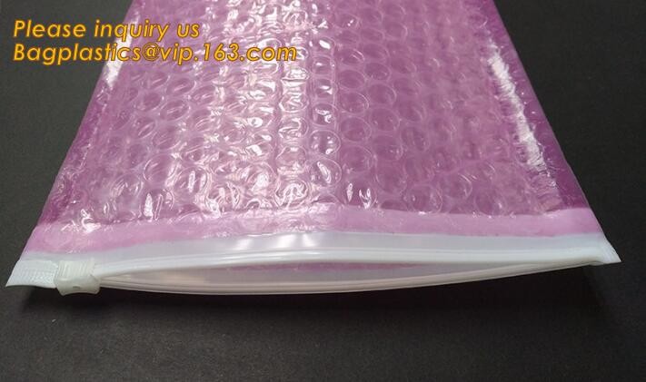 air mail metallic holographi rose gold bubble padded mailer / Zip lockkk bubble bag/ slider bubble bag,Holographic Factory