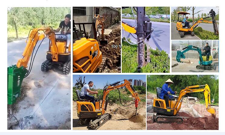 Mini Trench Digger Bucket Crawler Excavator Parts Length 3290 mm Width of track 230 mm