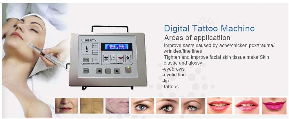 White Lliberty Digital Permanent Makeup Machine , Taiwan Medical Cosmetic Tattoo Machine