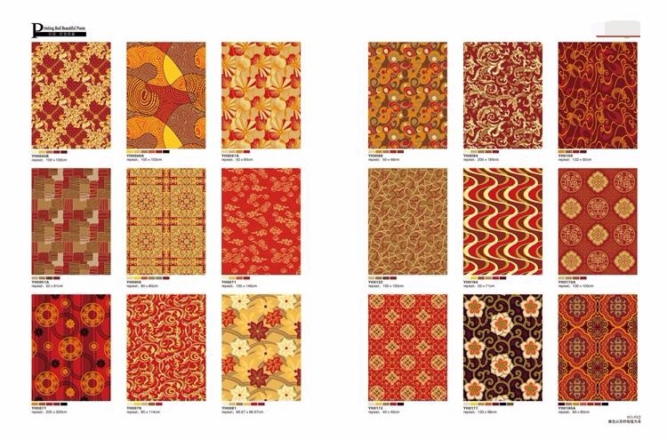 Chinese red rose romantic design wall to wall nylon room carpet