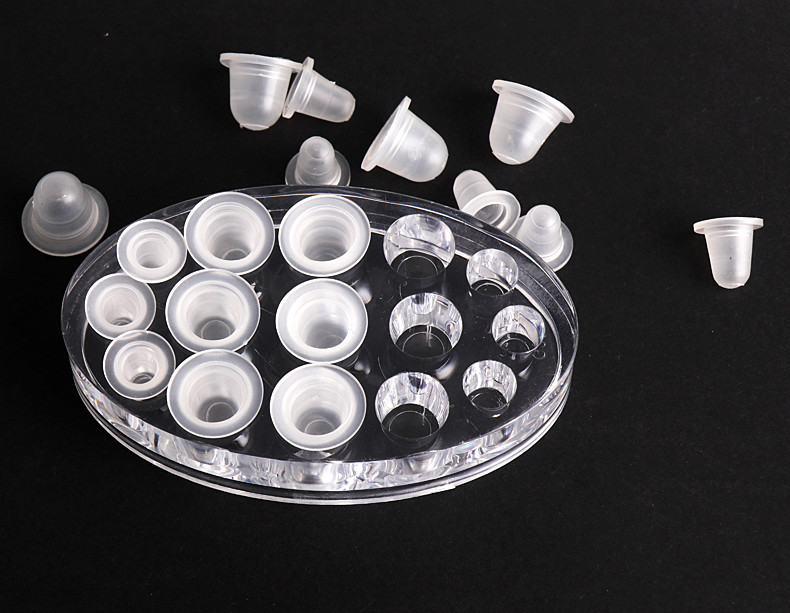 Transparent Silicone Pigment Microblading Eyelash Grafting Ink Ring Cup