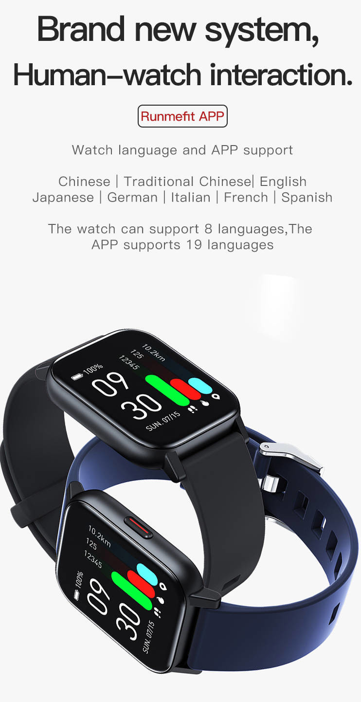 BLE 5.0 Outdoor Sports Smartwatch IPS Screen Waterproof FPC Antenna
