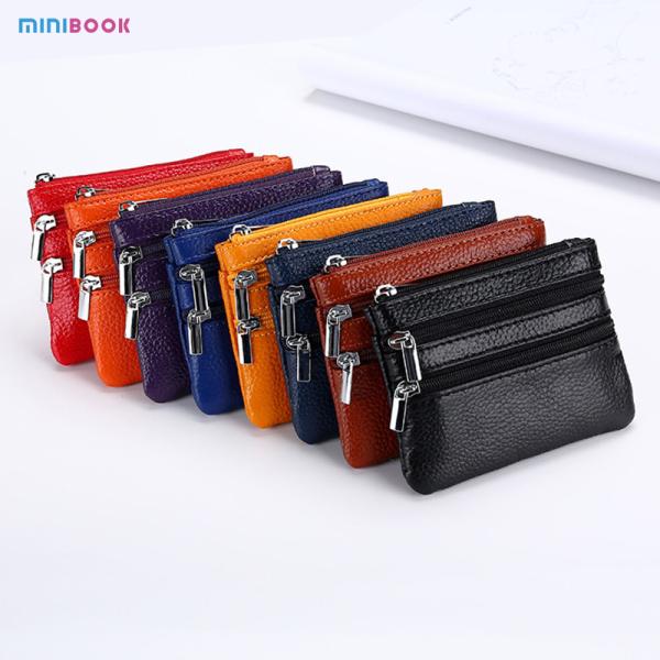 2023 Fashion Designer Bags Genuine Leather Coin Purse with Key Ring in Pure