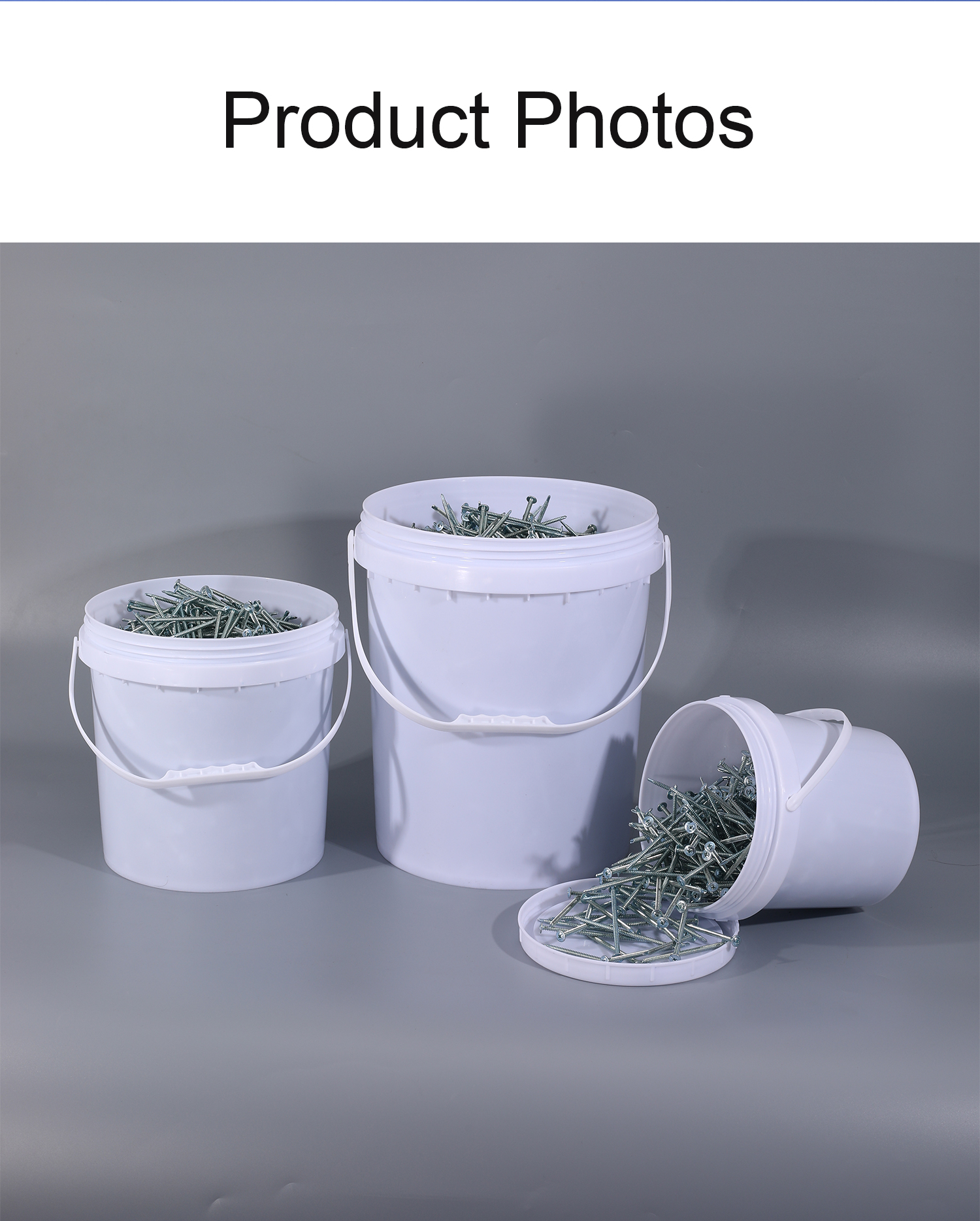 General Packaging 5L Food Grade PP Storage Container Plastic Bucket With Screw Lid Handle