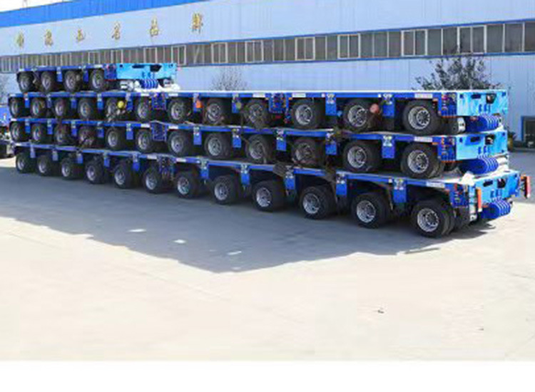 Multi Rotary Axles 100-300 Ton Machines Loading Hydraulic Modular Trailer