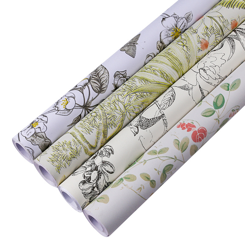 Entry Modern 3D PVC Vinyl 3D Wall Paper Rolls Floral Natural Flower Mural Wallpaper Sticker Waterproof for Home Decoration