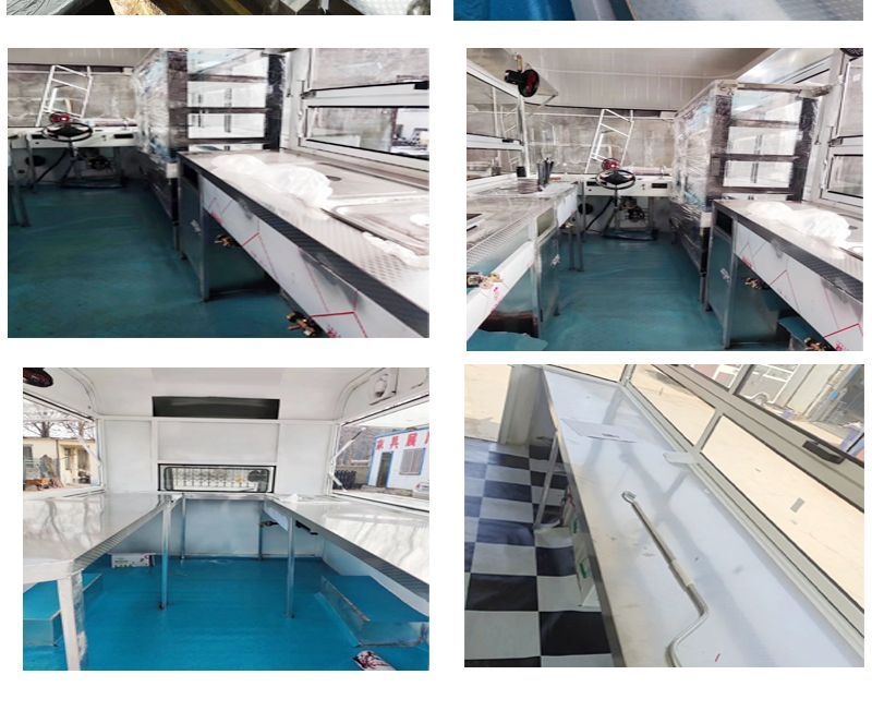 4 Wheels Mobile Food Trucks for Hot Dog Carts and Catering Concession Coffee Food Trailer