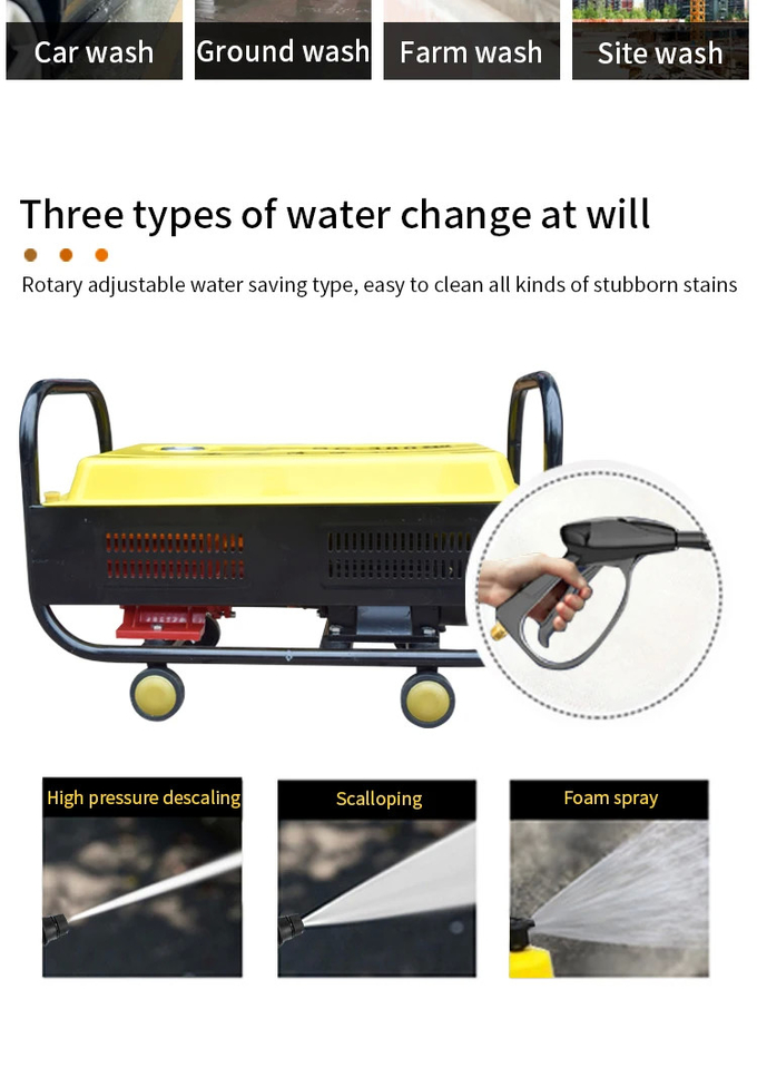 Household Outdoors Multifunctional Cleaning Agricultural Tools Animal Husbandry Breeding Yellow Lid Cleaning Machine