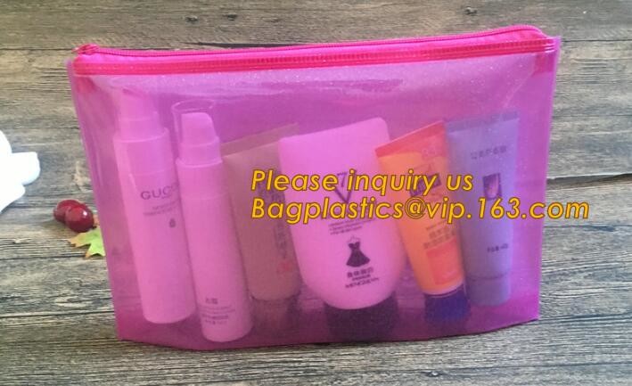 Plastic Bag OEM Custom PVC Loop Handle Image Printed Plastic Shopping Bag,Promotional Clear Waterproof Plastic Cosmetic