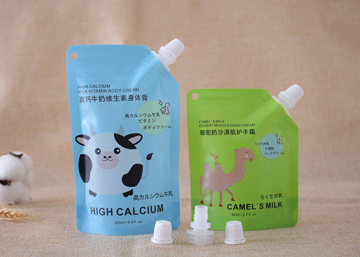 Refillable Custom 150C Printed Spout Bag For Moisure Cream