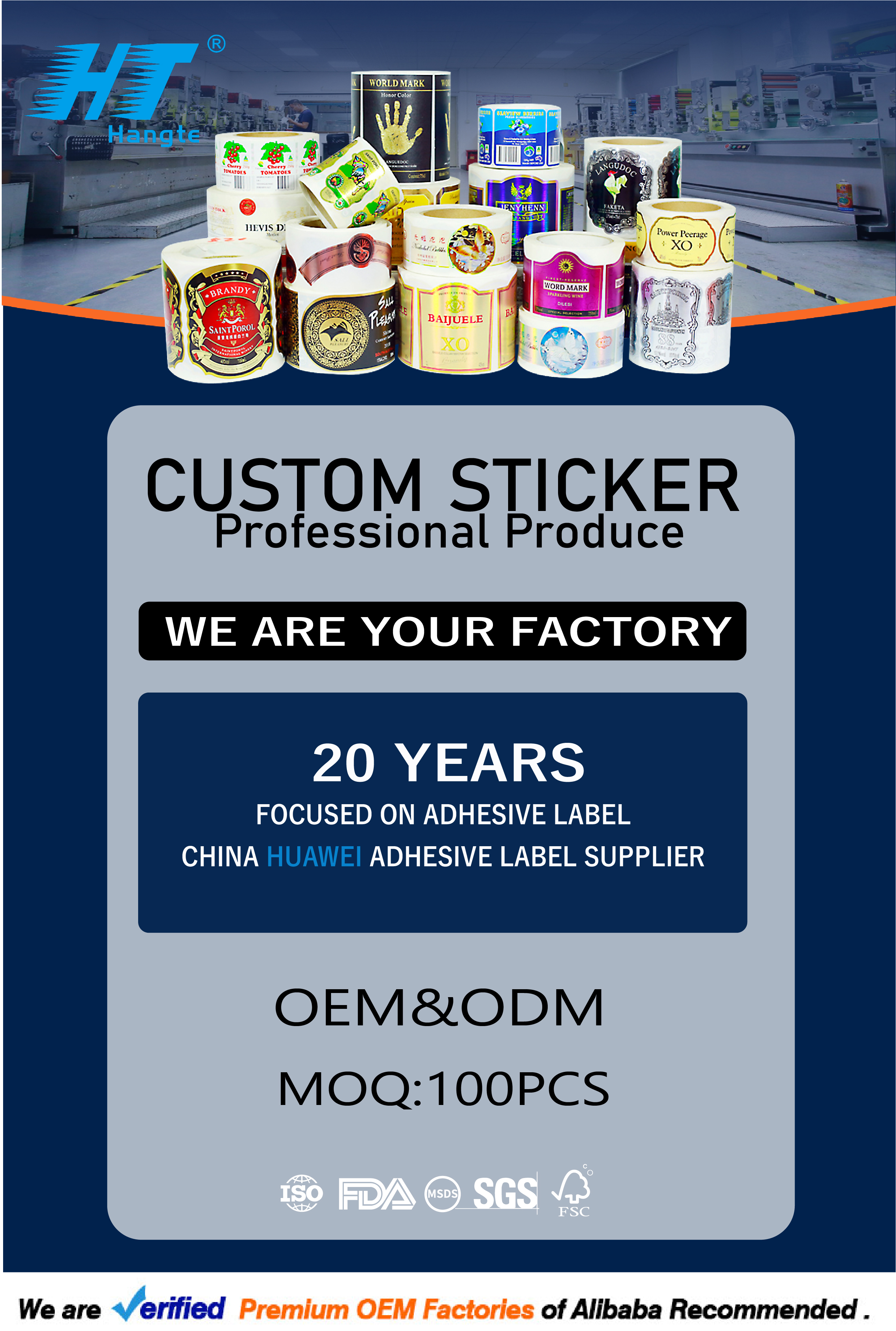 CMYK Printed Barcode Labels