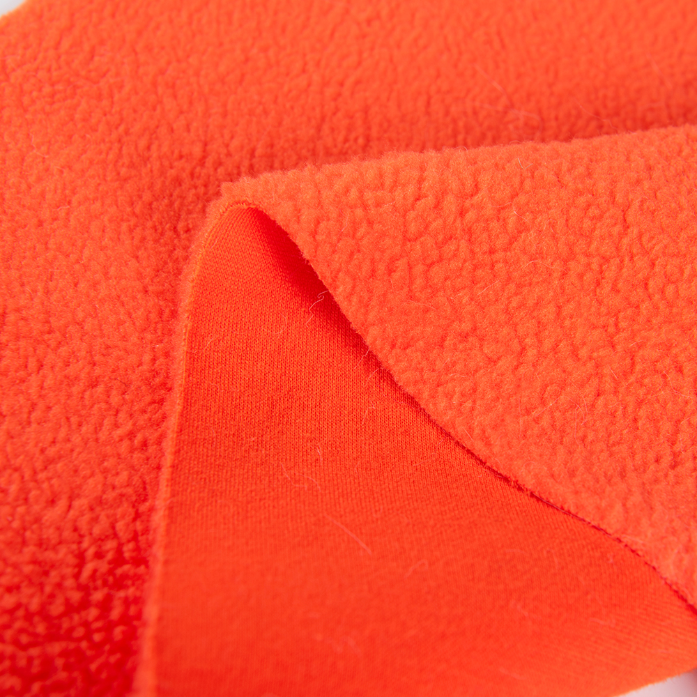 Description Orange Sherpa Fabric for Garments 100% Polyester Lining Fabric