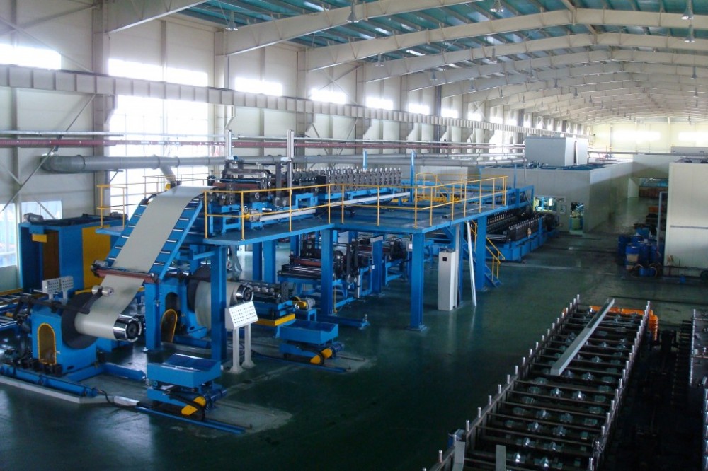 Surface Chrome Coated Roller PU Sandwich Panel Production Line 3 Kw Adjustable Width