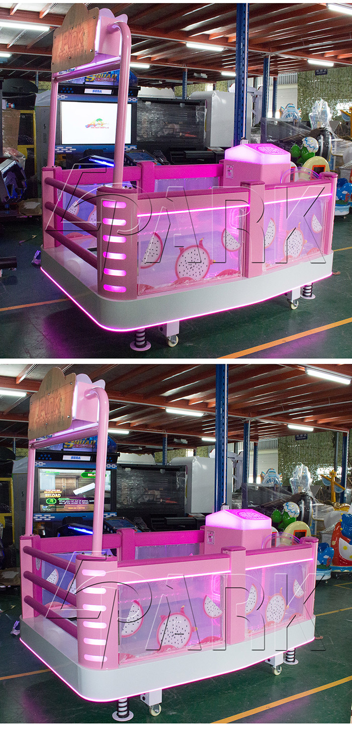 300W Amusement Game Machines , Coin Pusher Happy Stepping Pink Initial D Arcade Machine