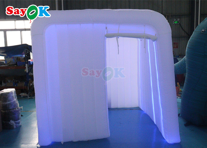 Inflatable Club Portable 360 Lighted Photo Booth Enclosure Inflatable Cube Backdrop