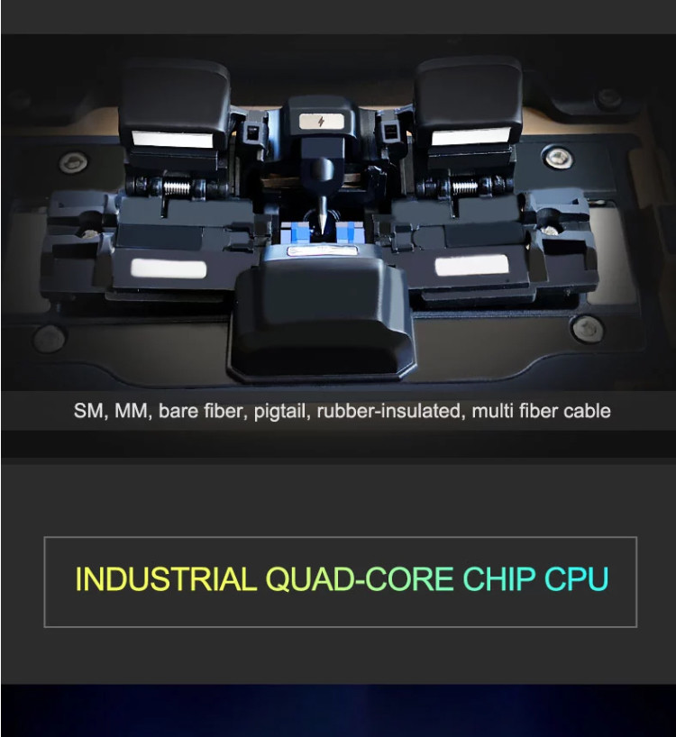 6 motor Fiber Optic Fusion Splicer for SM MM Bare Pigtail