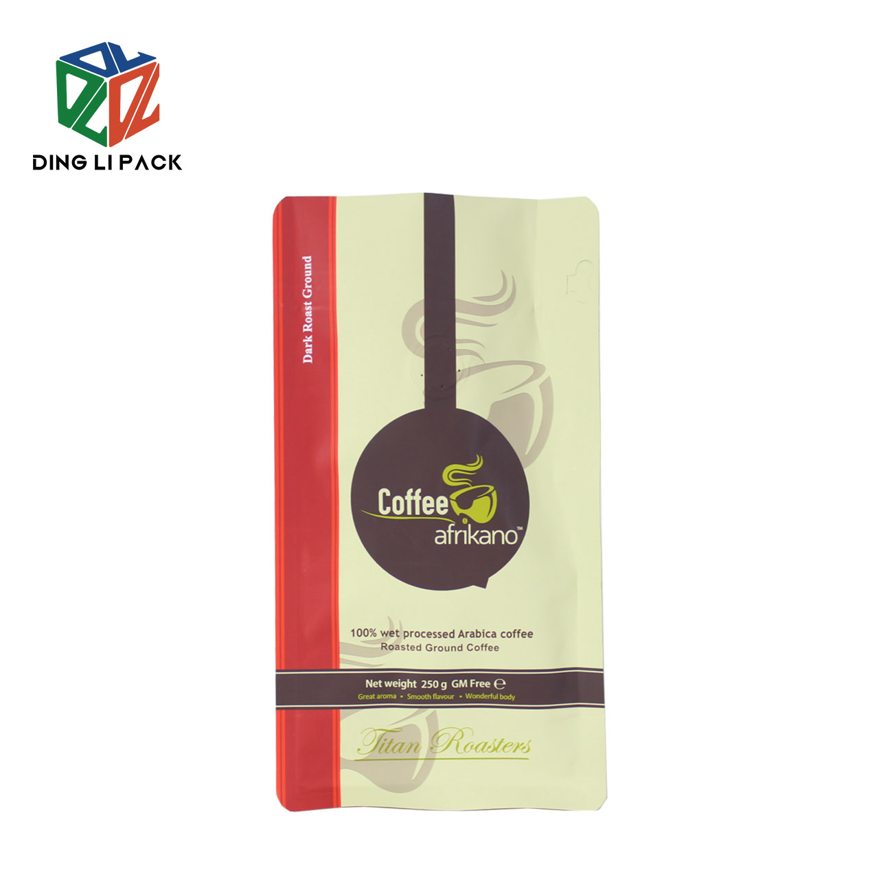 Resealable Coffee Stand Up Pouch Mylar Snack Nut Coffee Package Bag Customized