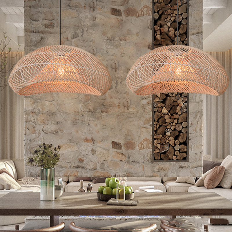 Creative Nest Rattan Lamp Chinese Style Wicker Pendant Lights Restaurant Dining Room Lustre(WH-WP-67)