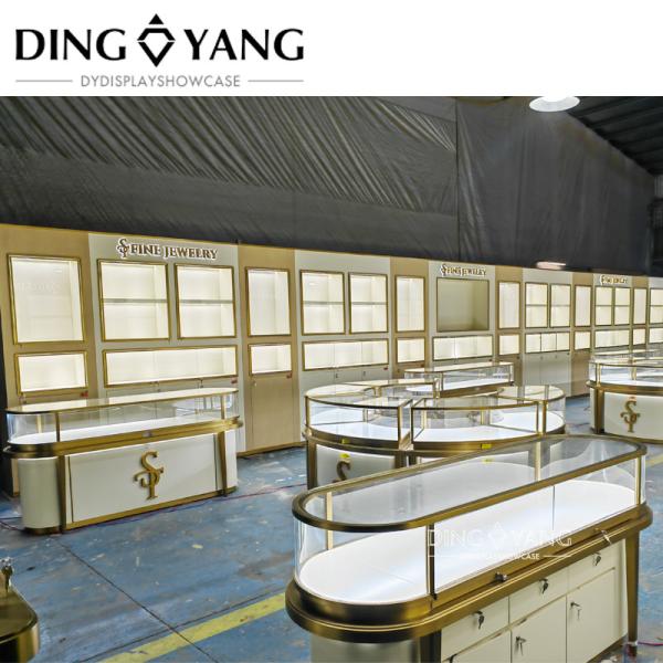 Gold Jewellery Showroom Furniture , Uage For Jewelry Stores, High-End Shopping