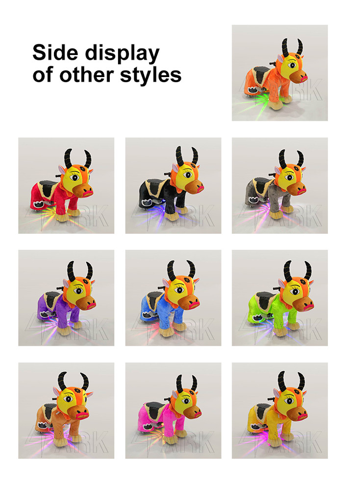 Coin Operated Electric Animal Ride On Toys Stuffed Motorized Plush Riding Animals