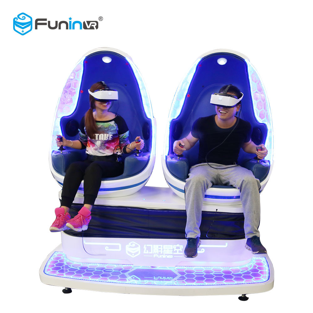 White 1 Player 9D Virtual Reality Egg Machine Size 1920*1135*1910mm