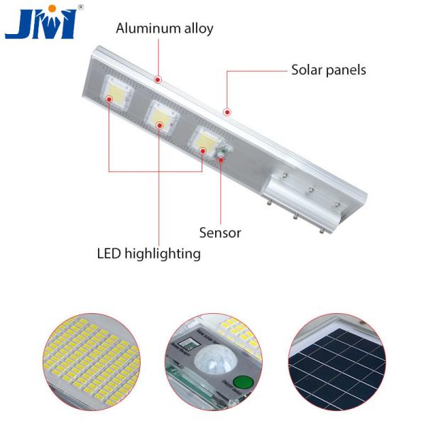 Commercial Solar Square Aluminum Street Light 4 Heads Super Bright 200W