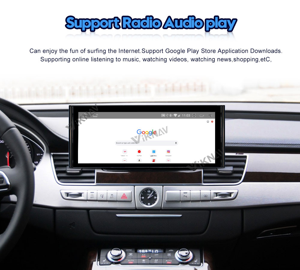 1920*720 Android Auto Car Stereo 12.3 Inch For Audi A8 D4 2011-2017